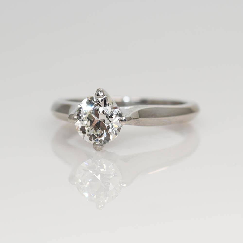 Vintage Platinum Diamond Wedding Ring Set 7.8g For Sale 5