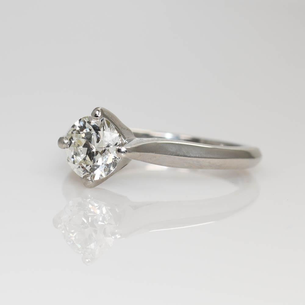 Vintage Platinum Diamond Wedding Ring Set 7.8g For Sale 6