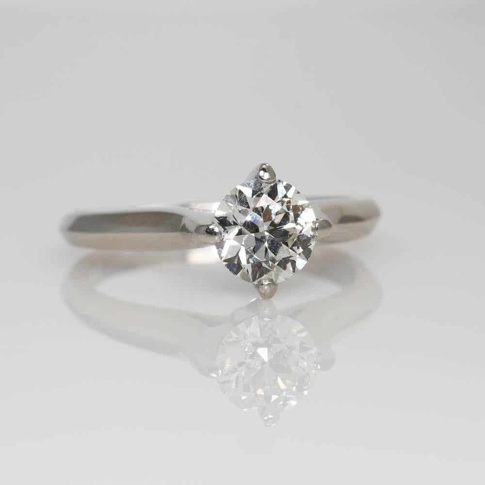 Vintage Platinum Diamond Wedding Ring Set 7.8g For Sale 7
