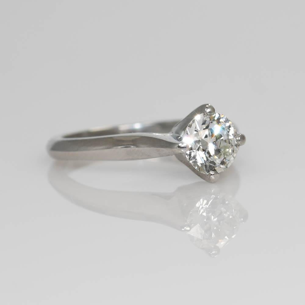 Vintage Platinum Diamond Wedding Ring Set 7.8g For Sale 4