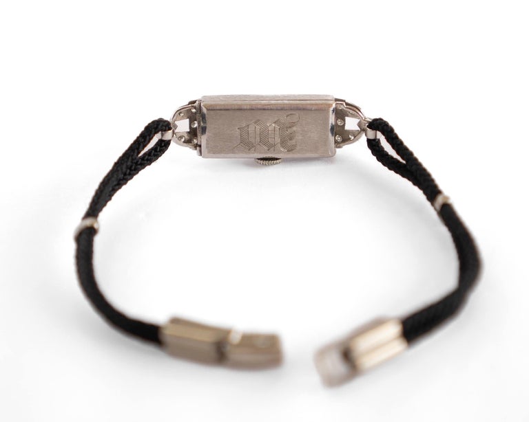Vintage Platinum Diamond Wrist Watch For Sale at 1stDibs