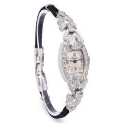 Vintage Platinum Eterna Birks Challenger Diamond Ladies Watch