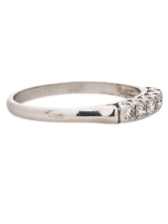 Vintage Platinum Five-Stone Diamond Band 0.25 Carat, circa 1940s