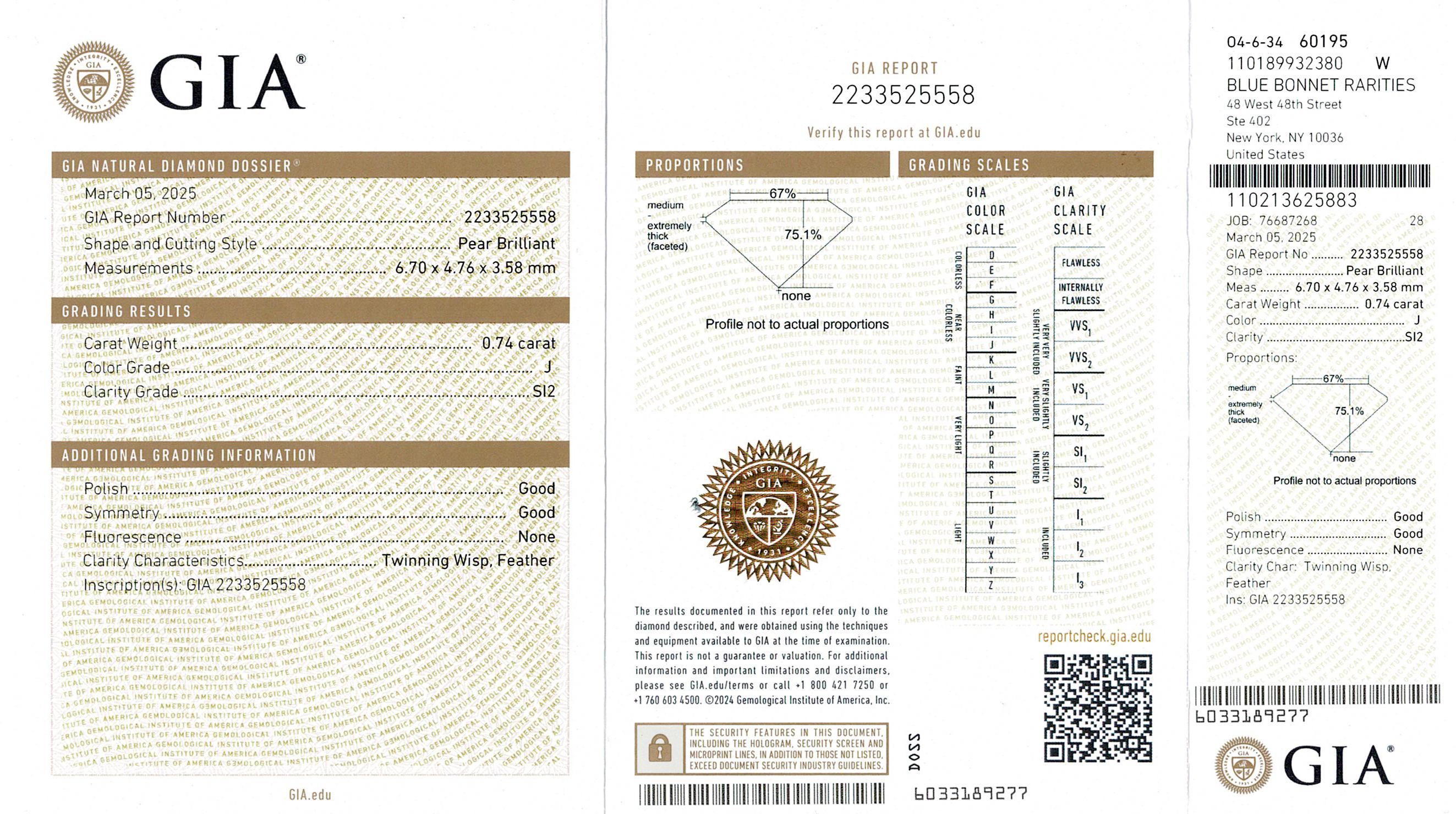 Donna Ciondolo vintage in platino GIA 0,98tcw J Si2 con diamante in vendita