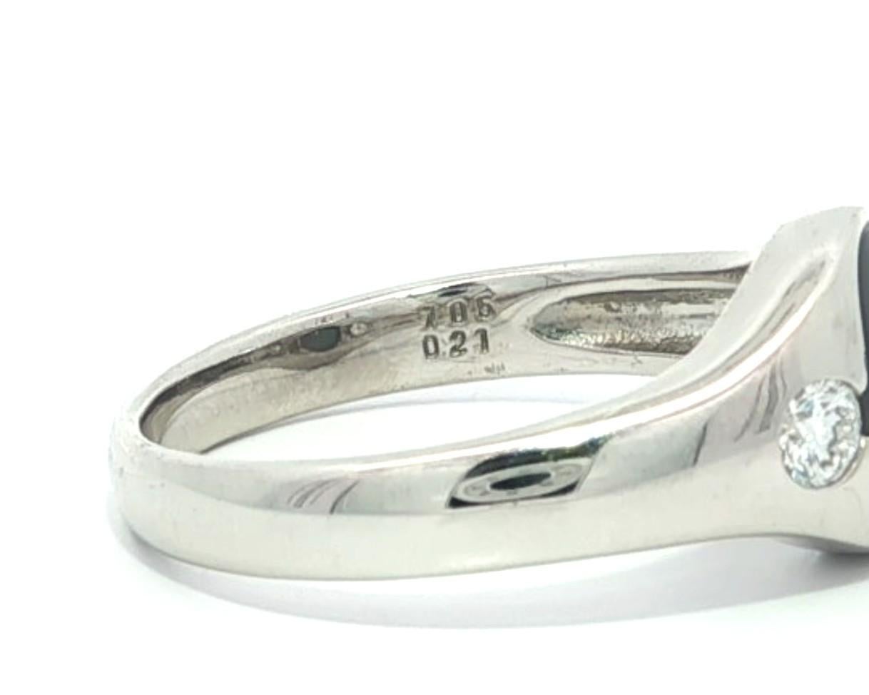 Anello vintage in platino GIA da 1,26 carati con opale grigia e diamanti a basso profilo in vendita 9