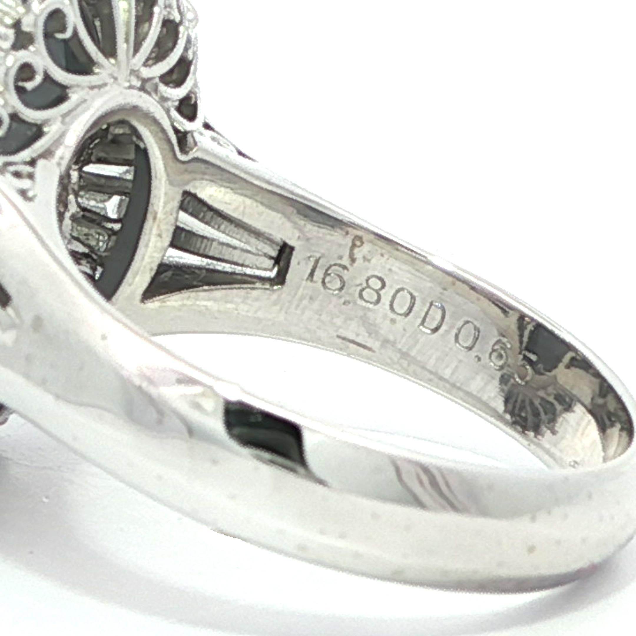 Anillo con halo de diamantes y zafiro estrella azul cabujón vintage de platino GIA 17,45 ctw Cabujón en venta