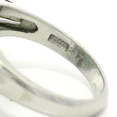 Vintage Platinum GIA 25.15ctw Large Colombian Emerald w/ Diamond Statement Ring