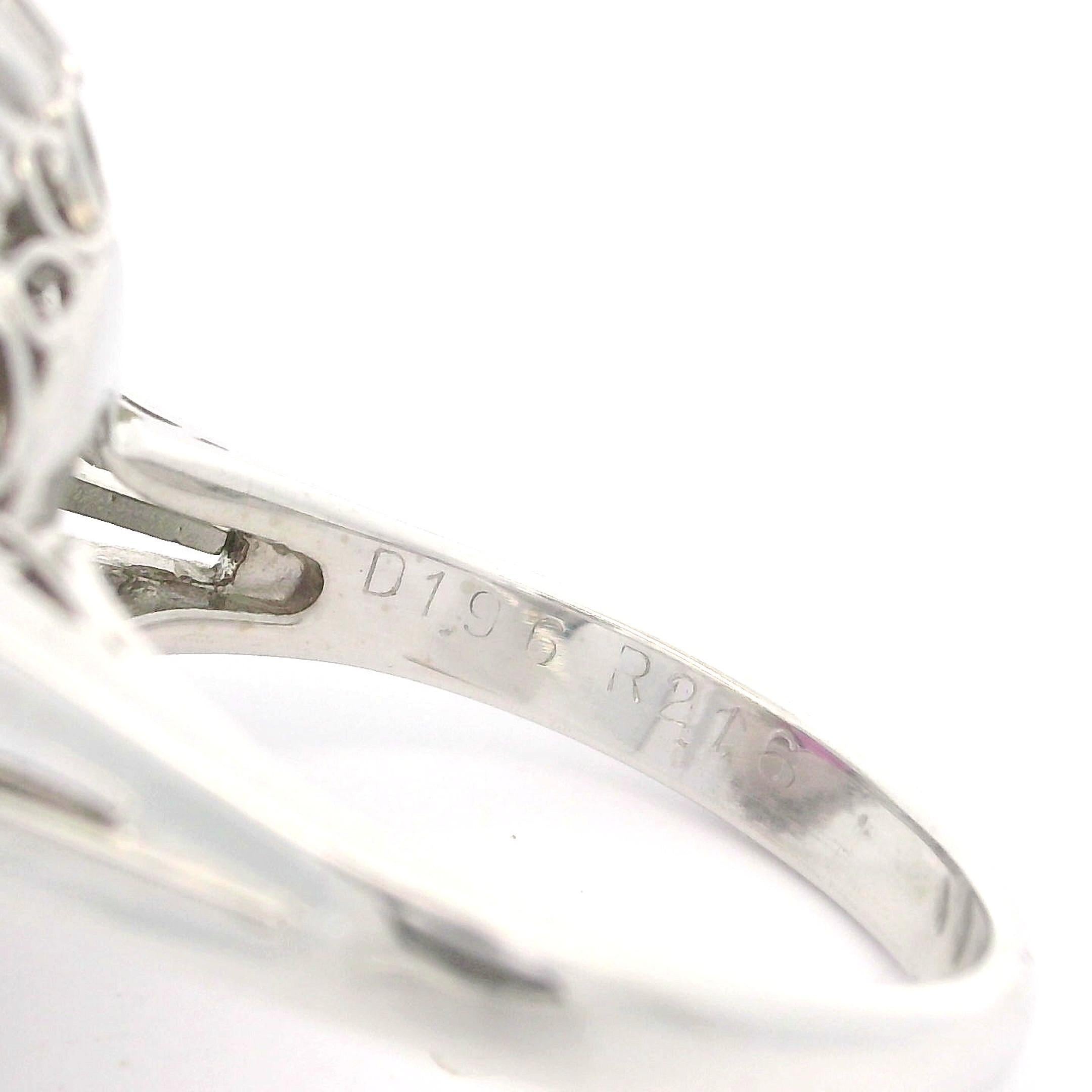 Vintage Platin GIA 4,12ctw Ovaler Rubin & Diamant Wavy Ballerina Cocktail-Ring, Vintage Damen