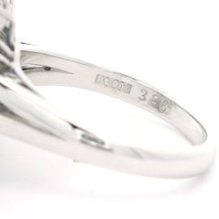 Vintage Platinum GIA 4.21ctw No Heat Kashmir Sapphire & Diamond Ring