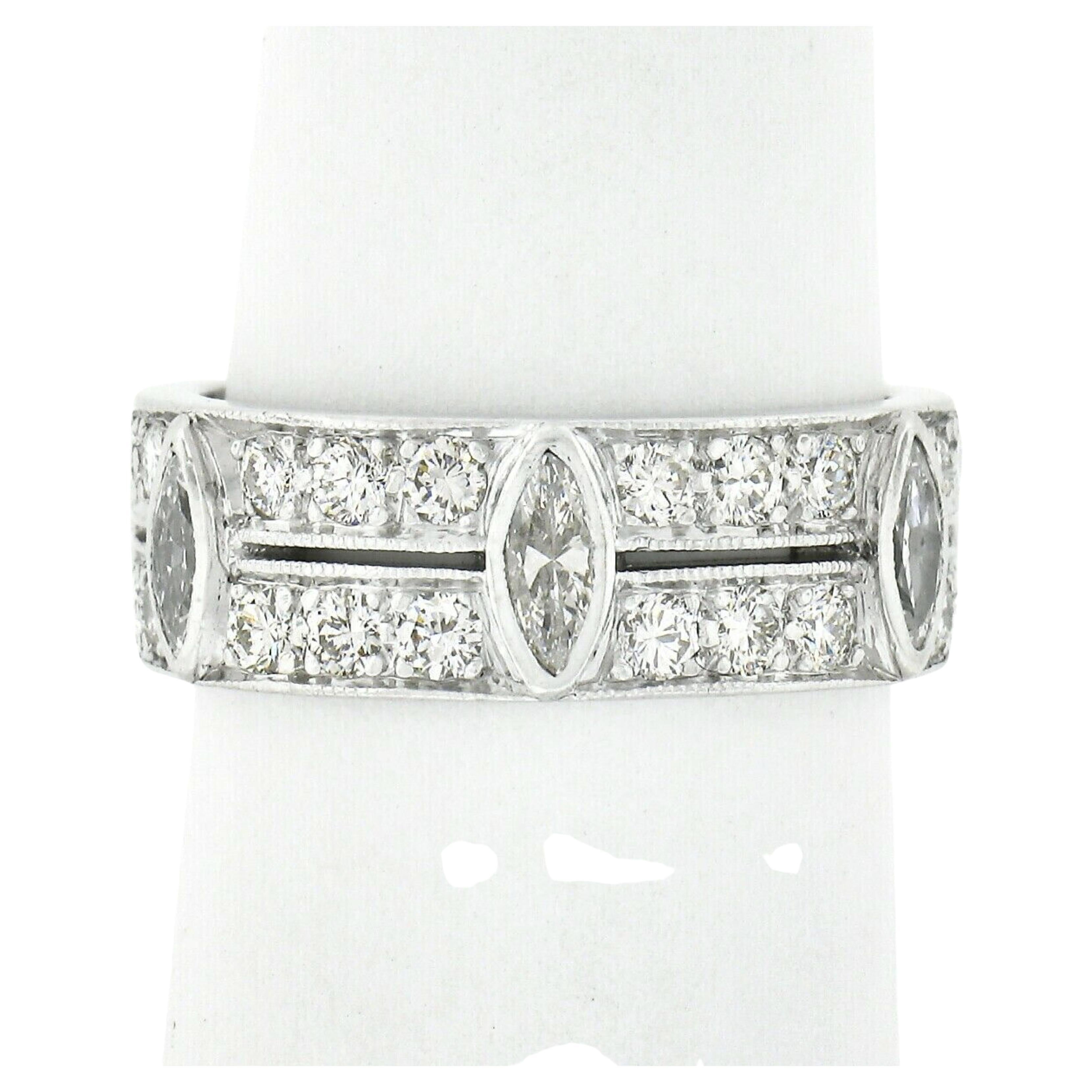 ROSE | Marquise & Round Diamond Ring in Platinum (0.38ct tw.)