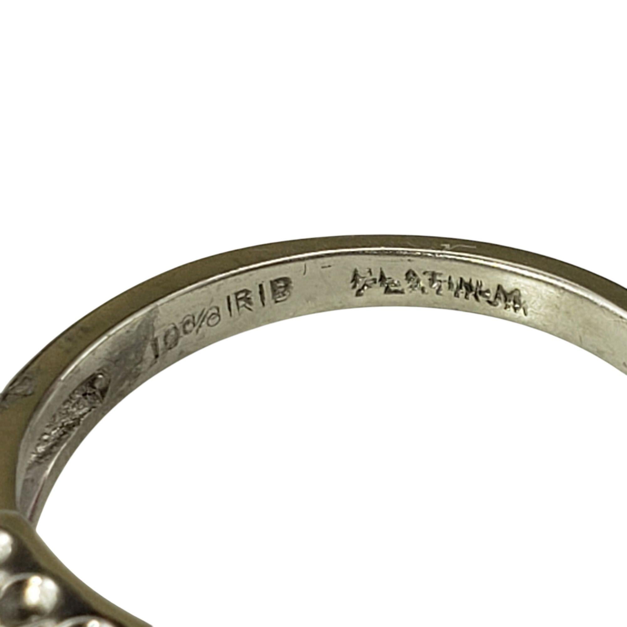 Donna Anello di platino vintage con diamanti a grana grossa misura 6 #21572 in vendita