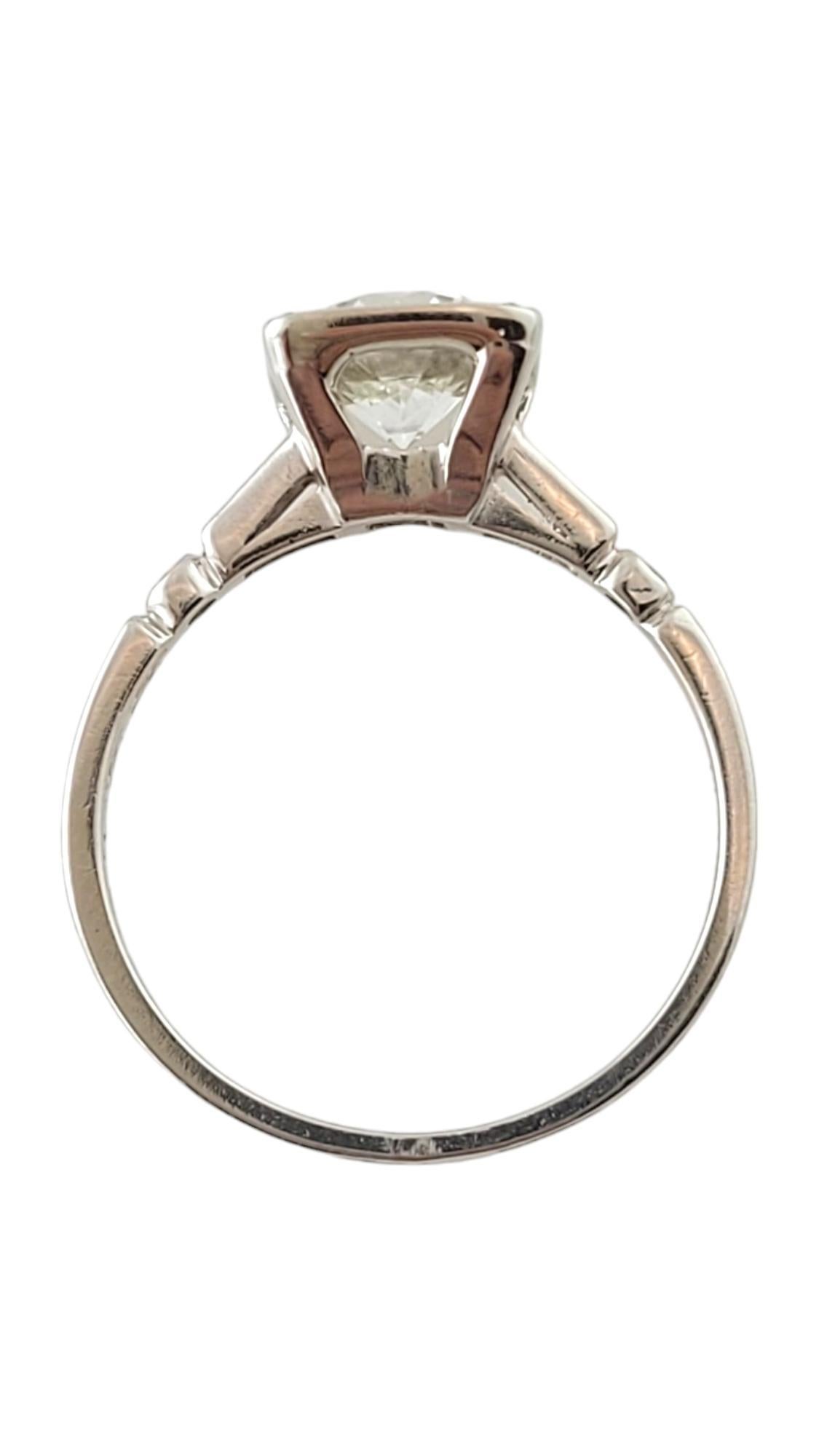 Brilliant Cut Vintage Platinum Old Cut Diamond Engagement Ring Size 6-6.25 #16929 For Sale