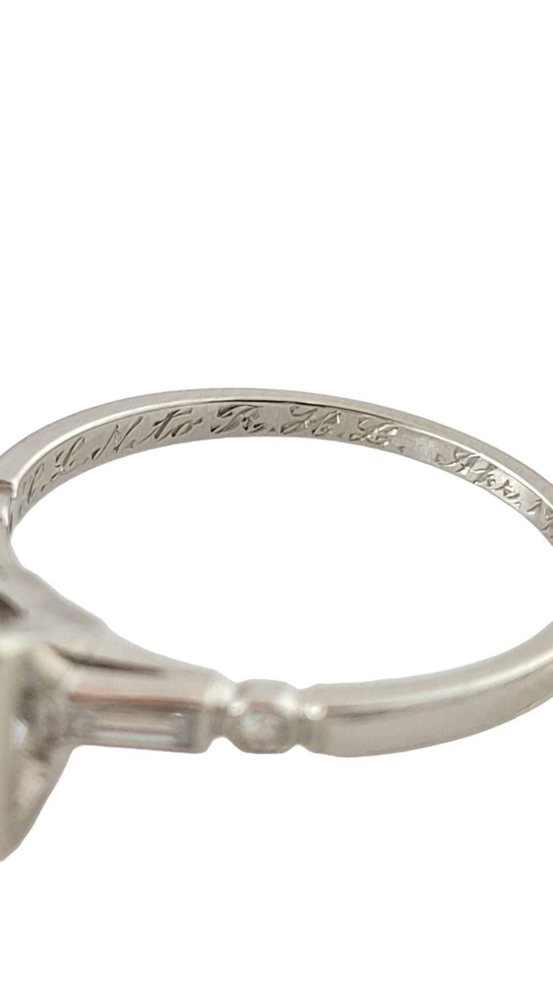 Vintage Platinum Old Cut Diamond Engagement Ring Size 6-6.25 #16929 For Sale 1