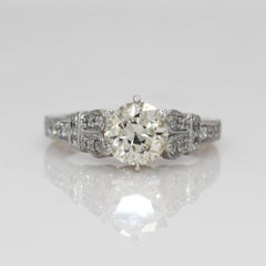 Vintage Platinum Old-European Cut Diamond Ring