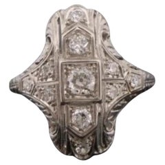 Vintage Platinum Old European Cut
Transitional 0,30ctw Diamond Ring Größe 5,75