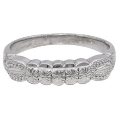 Anello floreale vintage in lega di platino e palladio