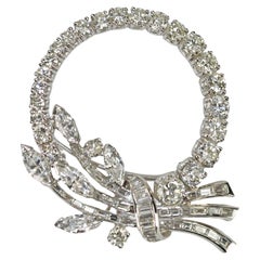 Vintage Platinum & Palladium Diamond Brooch 4.00ct