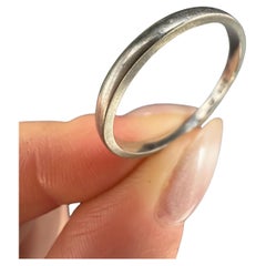 Vintage Platinum Plain 2mm Wedding Band, Hallmarked London 1992