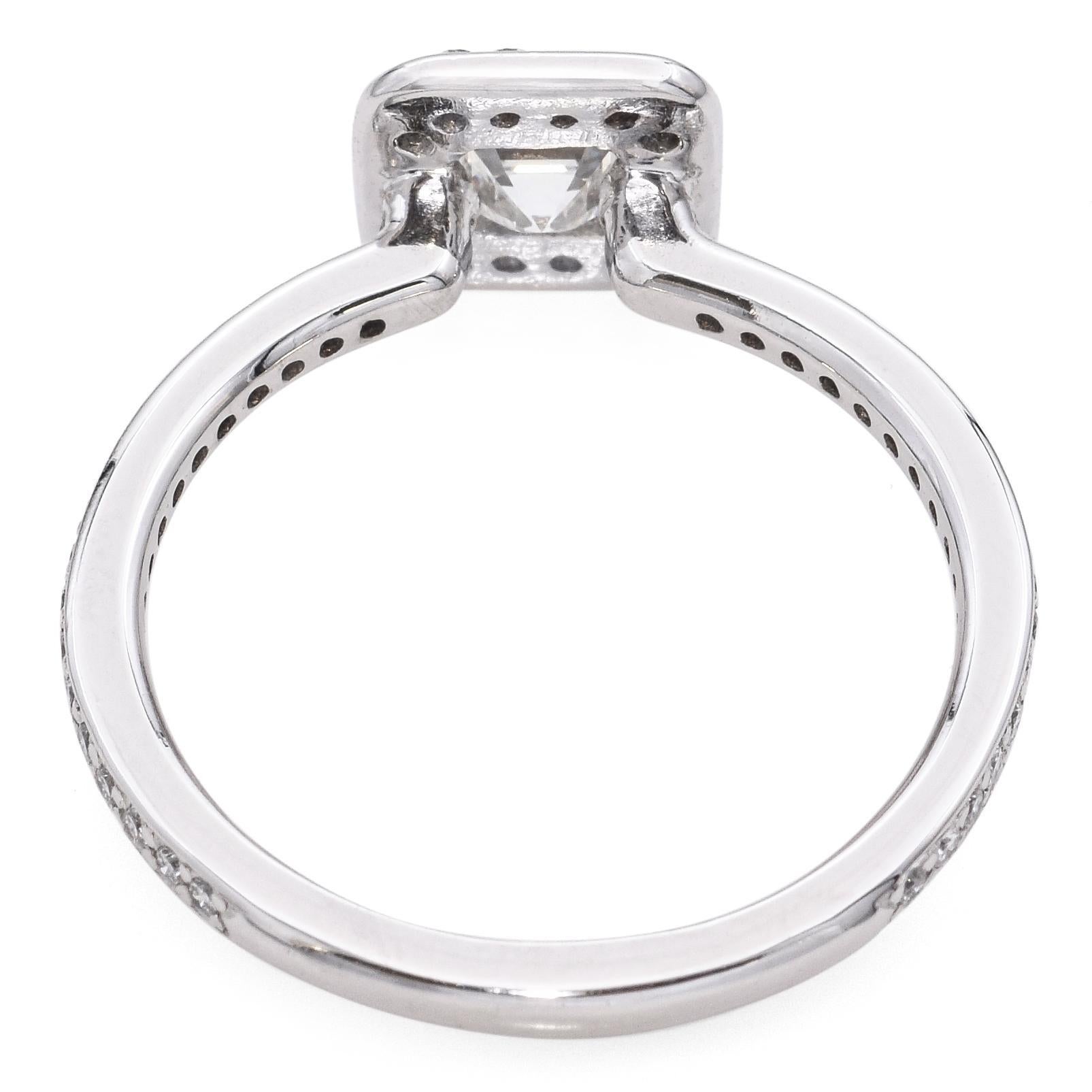 Anello vintage in platino Ritani Design 1.00tcw con diamante in vendita 1