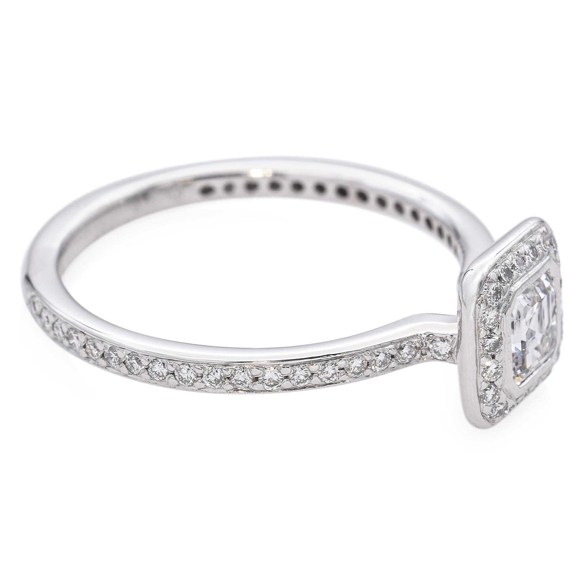Anello vintage in platino Ritani Design 1.00tcw con diamante in vendita 2