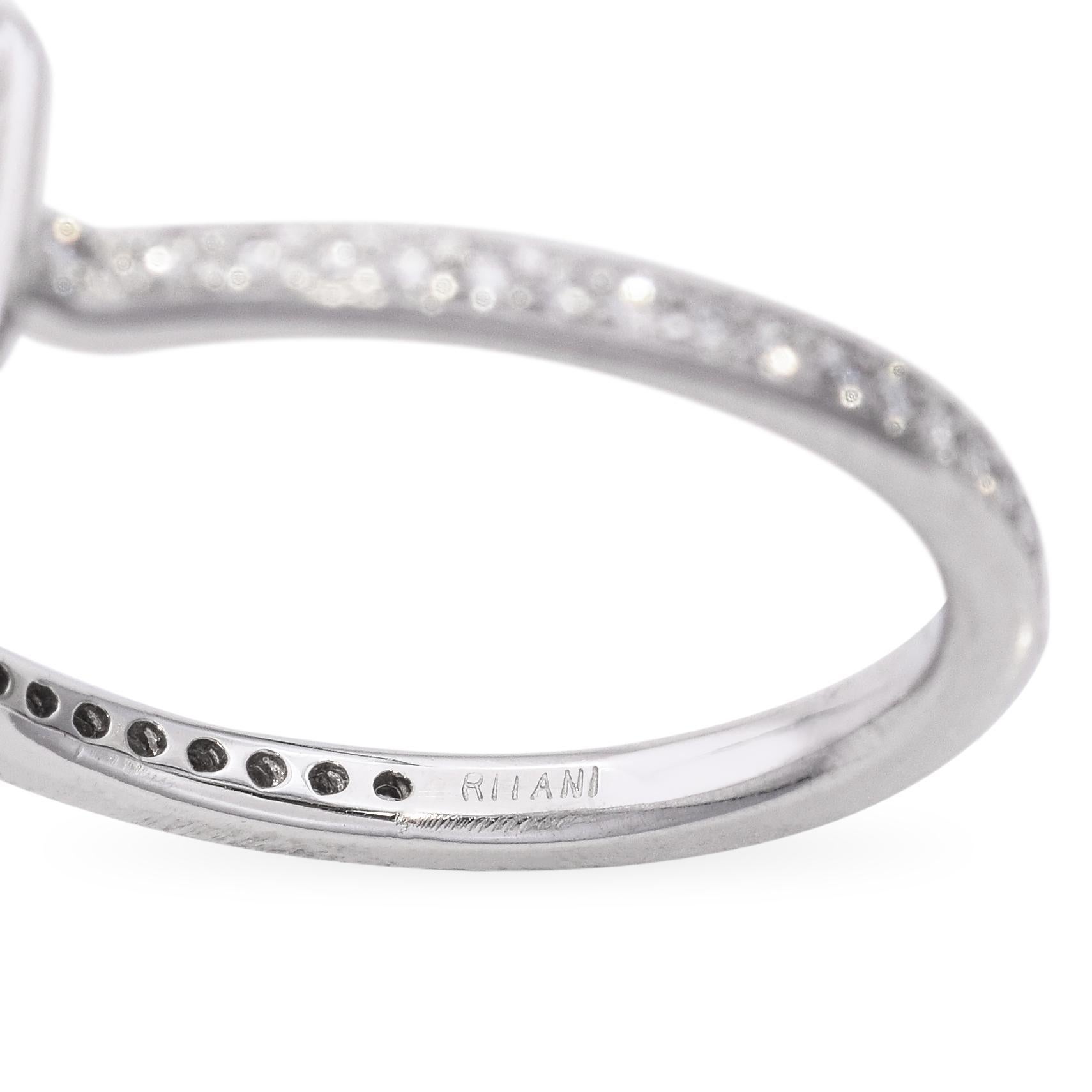 Anello vintage in platino Ritani Design 1.00tcw con diamante in vendita 3