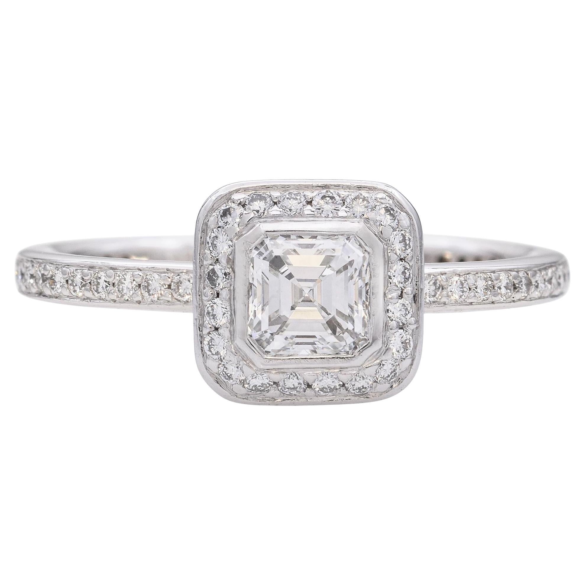 Vintage Platinum Ritani Design 1.00tcw Diamond Ring