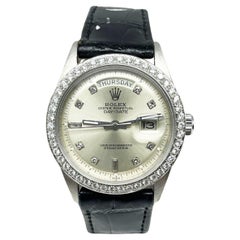 Used Platinum Rolex President Day Date 1804 Diamond Dial Diamond Bezel 1964