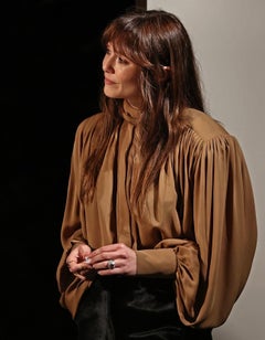 Vintage Platinum Ruby and Diamond Bombe Ring