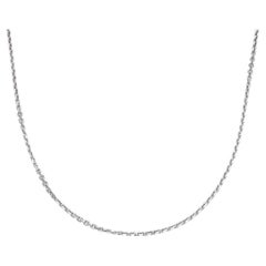 Vintage Platinum S Hook Clasp Cable Link Chain