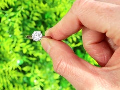 Vintage Platinum Solitaire Engagement Ring with 1.50ct Diamond, 1965