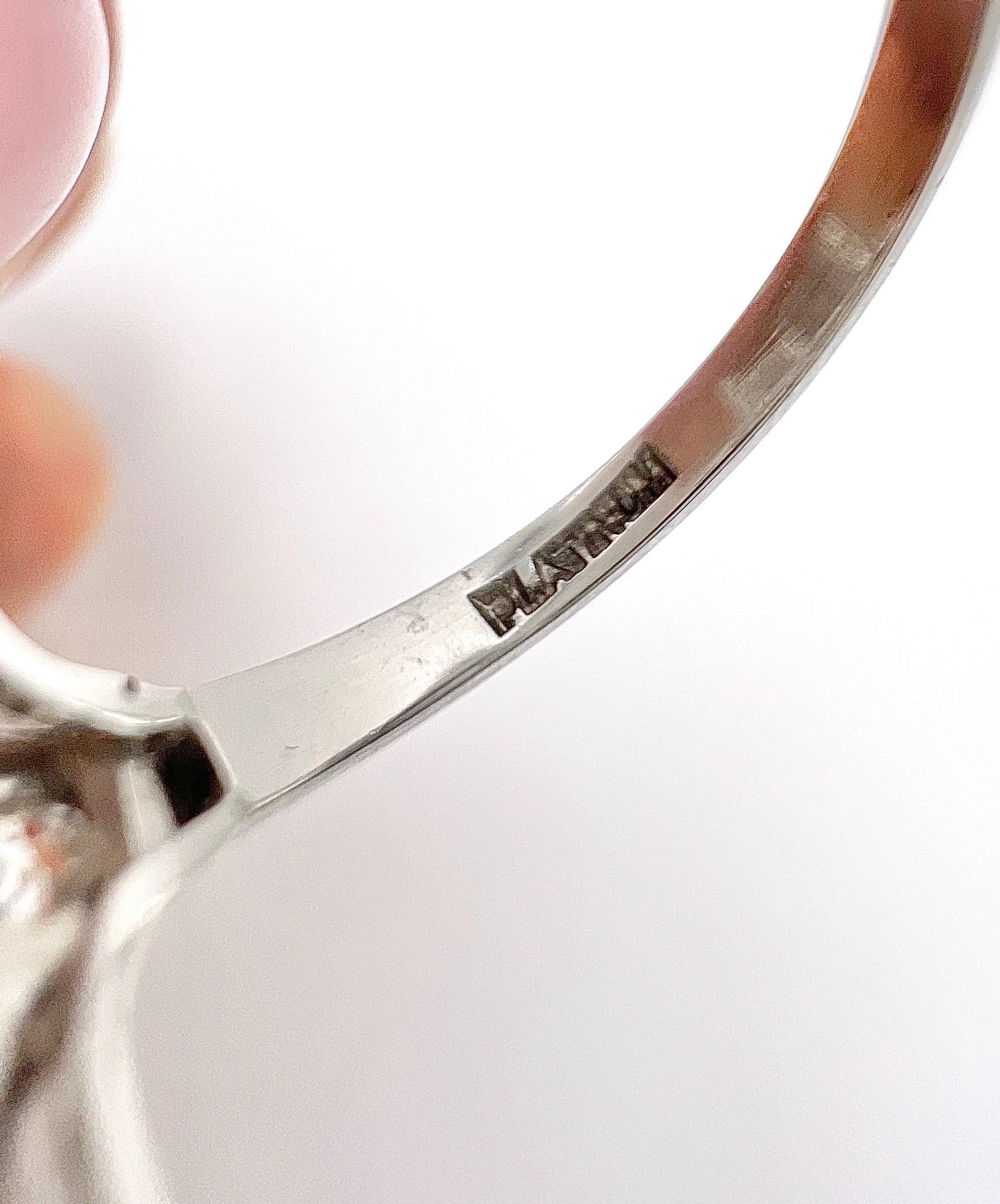 Vintage Platinum Stamped, 1940s Diamond Upfinger Shield Cross Ring For Sale 3