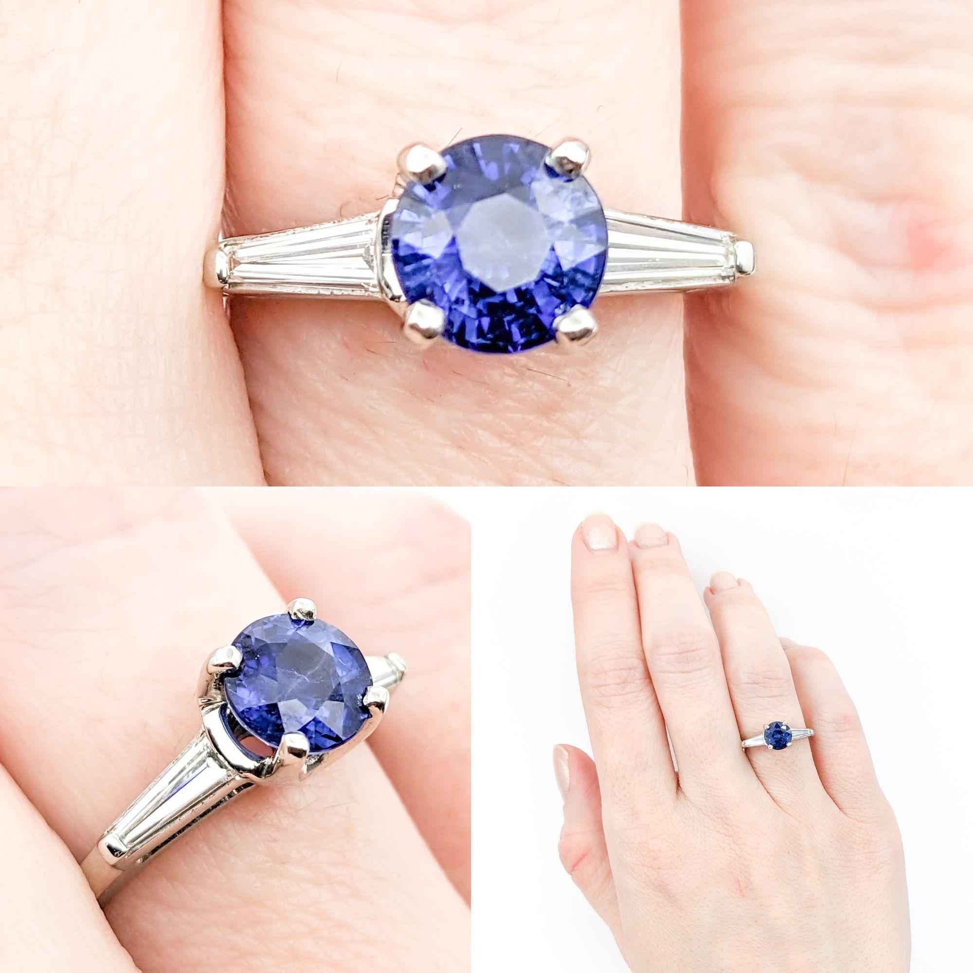 For Sale:  Vintage Platinum Tanzanite & Diamond Ring 2