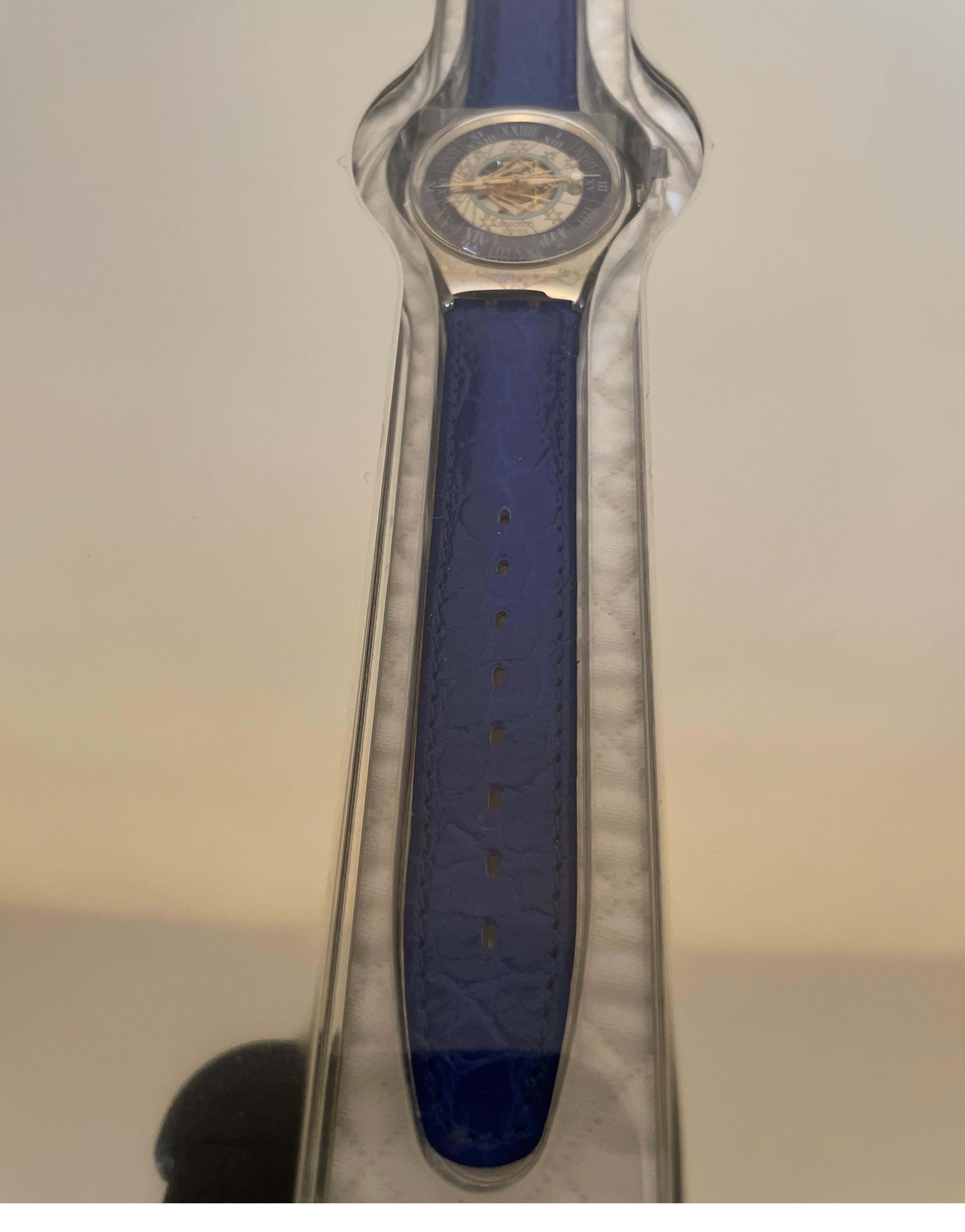 Vintage Platinum Tresor Magique Swatch Watch For Sale 5
