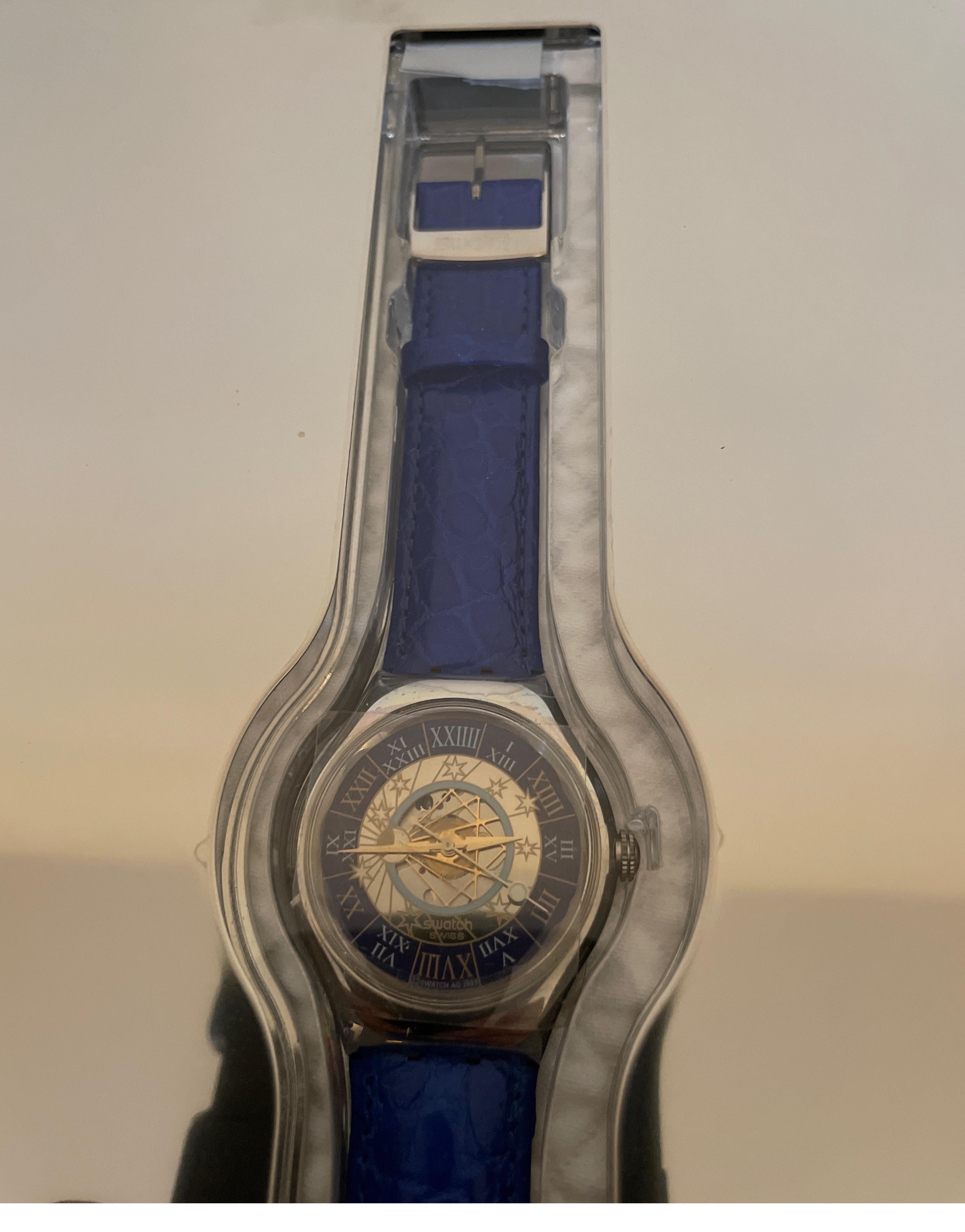 Vintage Platinum Tresor Magique Swatch Watch For Sale 6