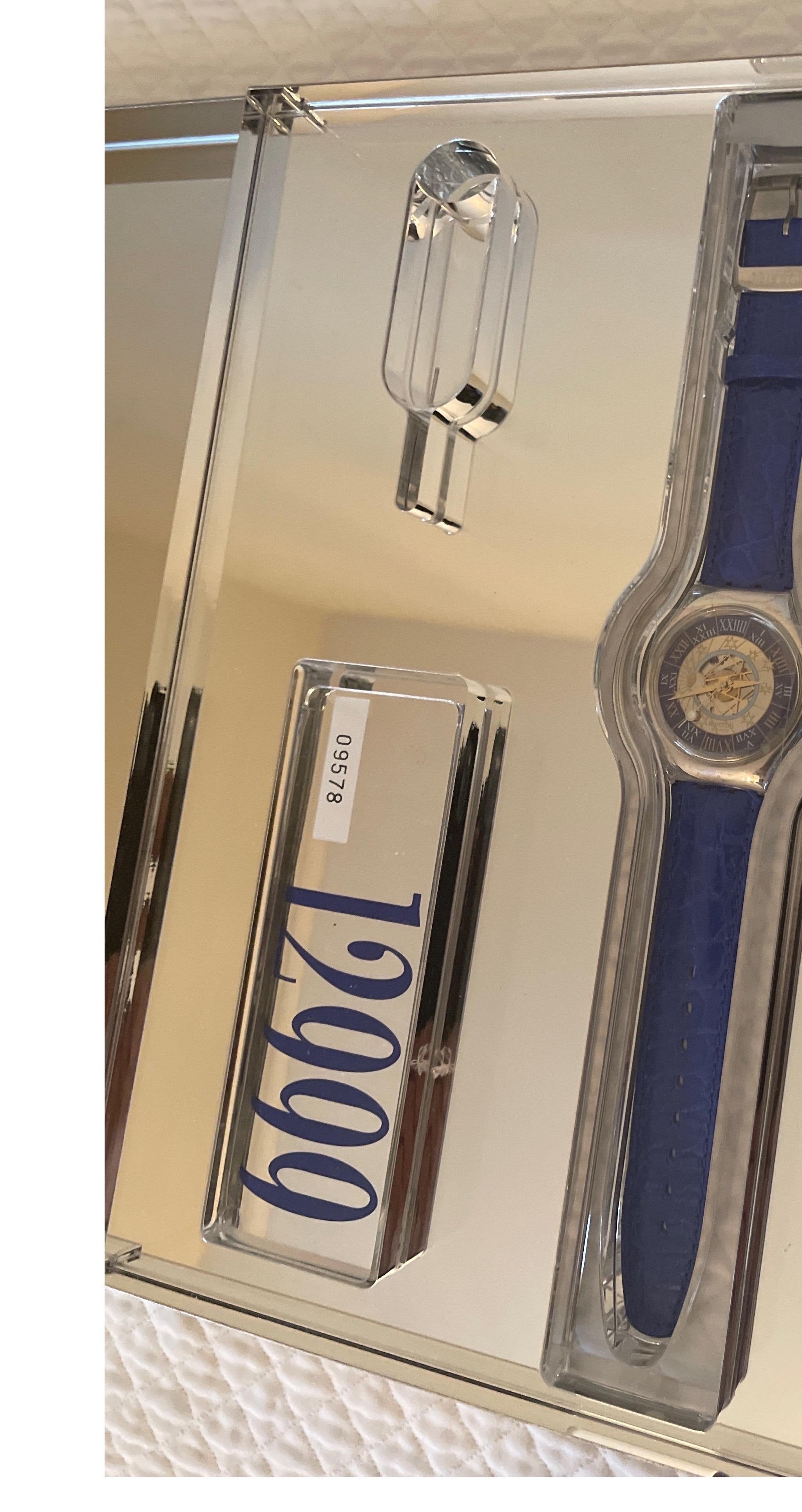 Vintage Platinum Tresor Magique Swatch Watch For Sale 1