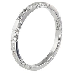 Vintage Platinum Wedding Band Size 6