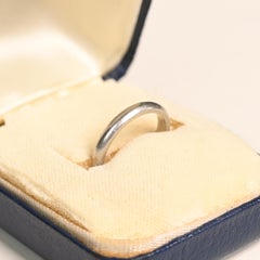 Vintage Platinum Wedding Band. Tubal Wedding Band Polished Finish 2.50mm