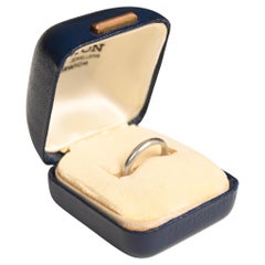 Vintage Platinum Wedding Band. Tubal Wedding Band Polished Finish 2.50mm