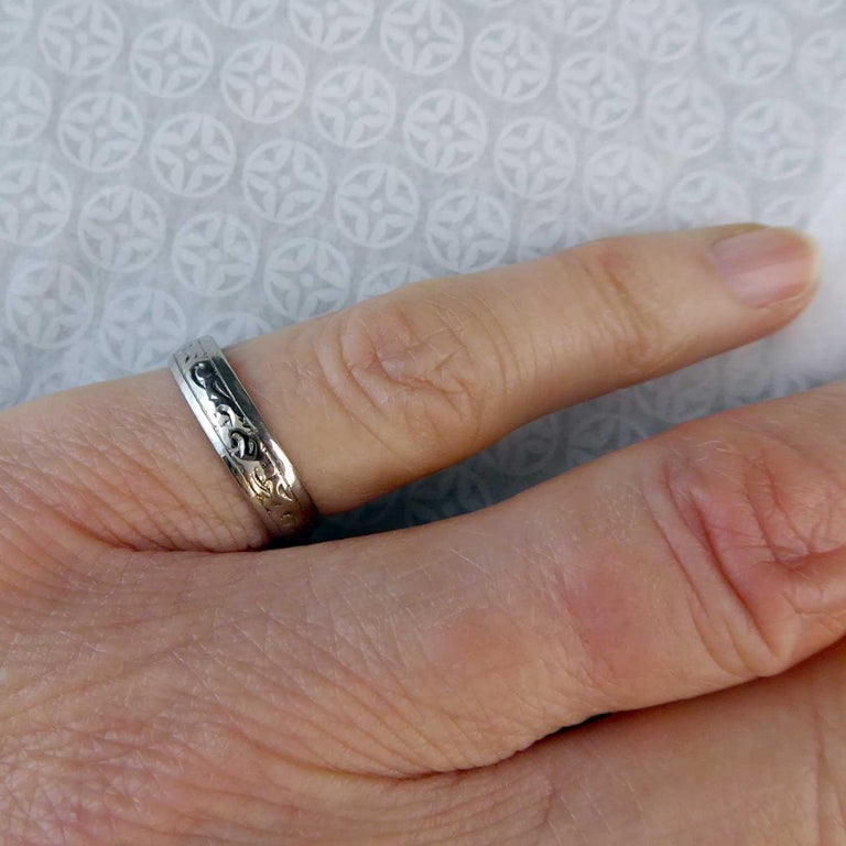 Vintage Platinum Wedding Ring, Birmingham, 1975 at 1stDibs wedding