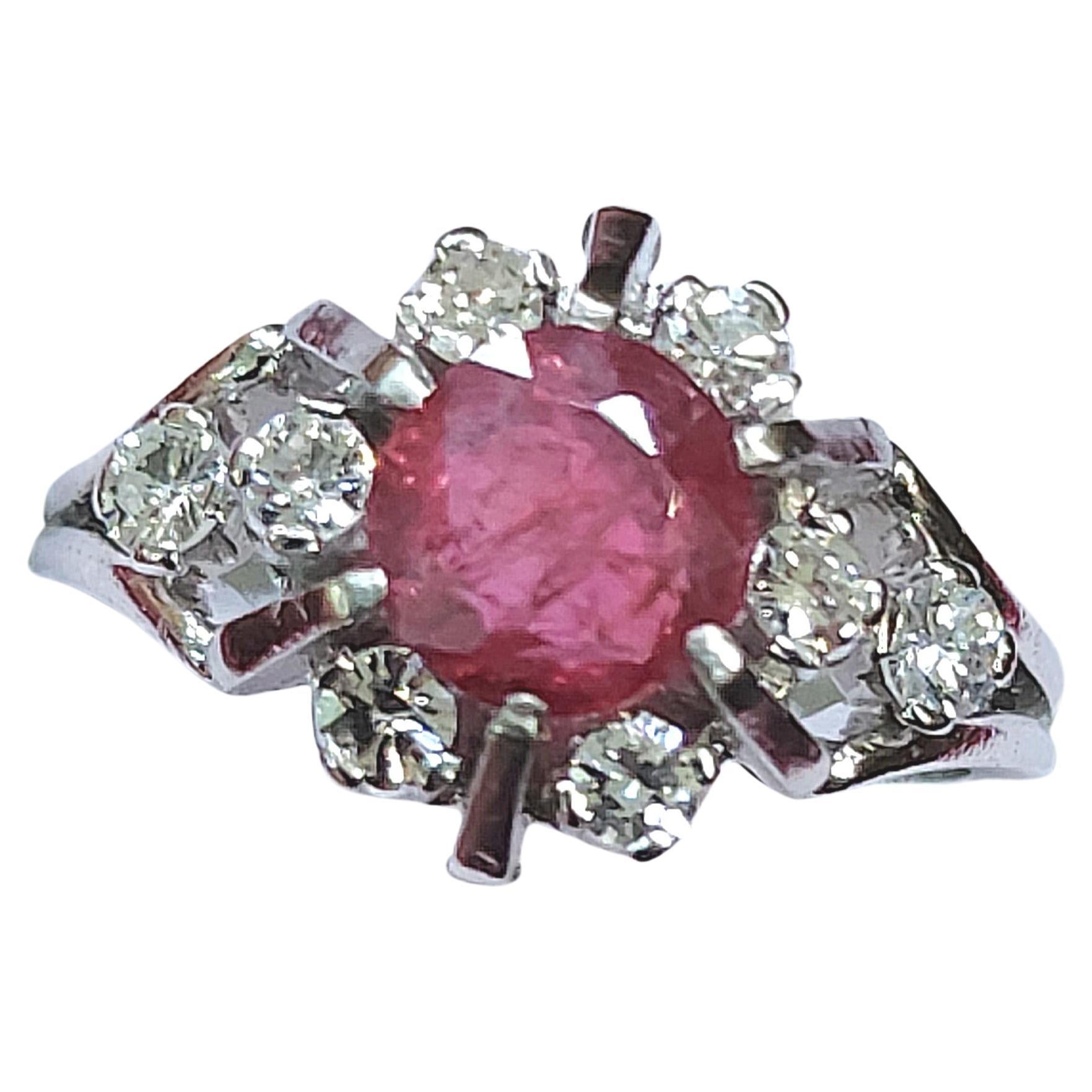  Bague vintage en rubis et diamants Pour femmes 