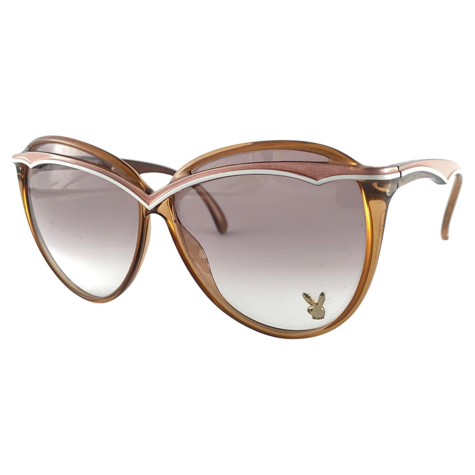Occhiali da sole traslucidi vintage Playboy 4611 Optyl Oversize Made in Austria in vendita