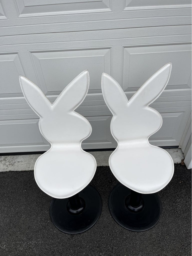 Vintage Playboy Bunny Barstools Chairs, Set of 2 For Sale at 1stDibs