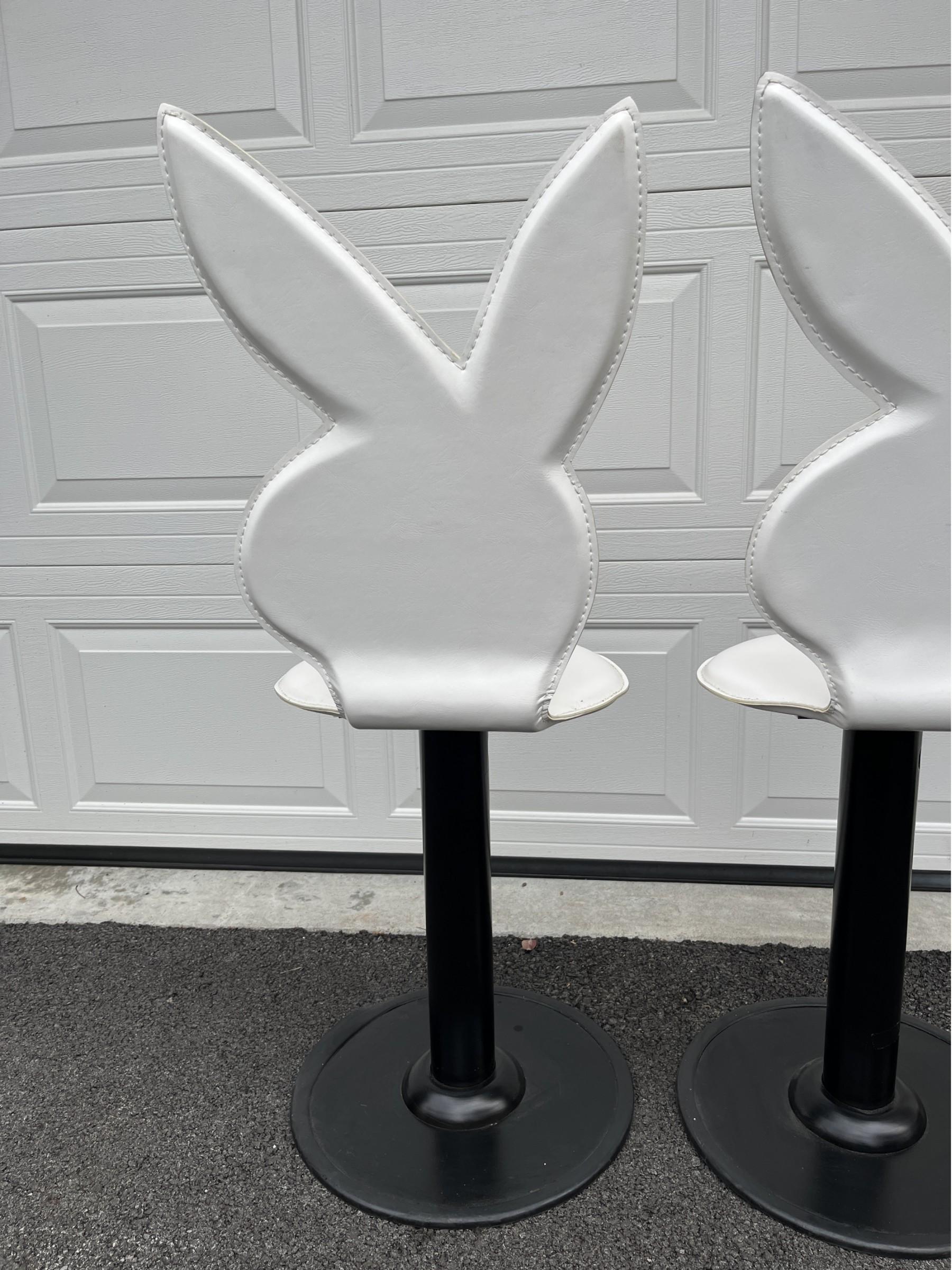 North American  Vintage Playboy Bunny Barstools Chairs, Set of 2