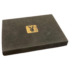 Cartes à jouer Playboy dorées dans leur boîte de présentation d'origine, c.C. années 1970