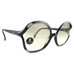 Vintage Playboy Optyl Schwarz & Weiß 4517 Übergroße Optyl-Sonnenbrille