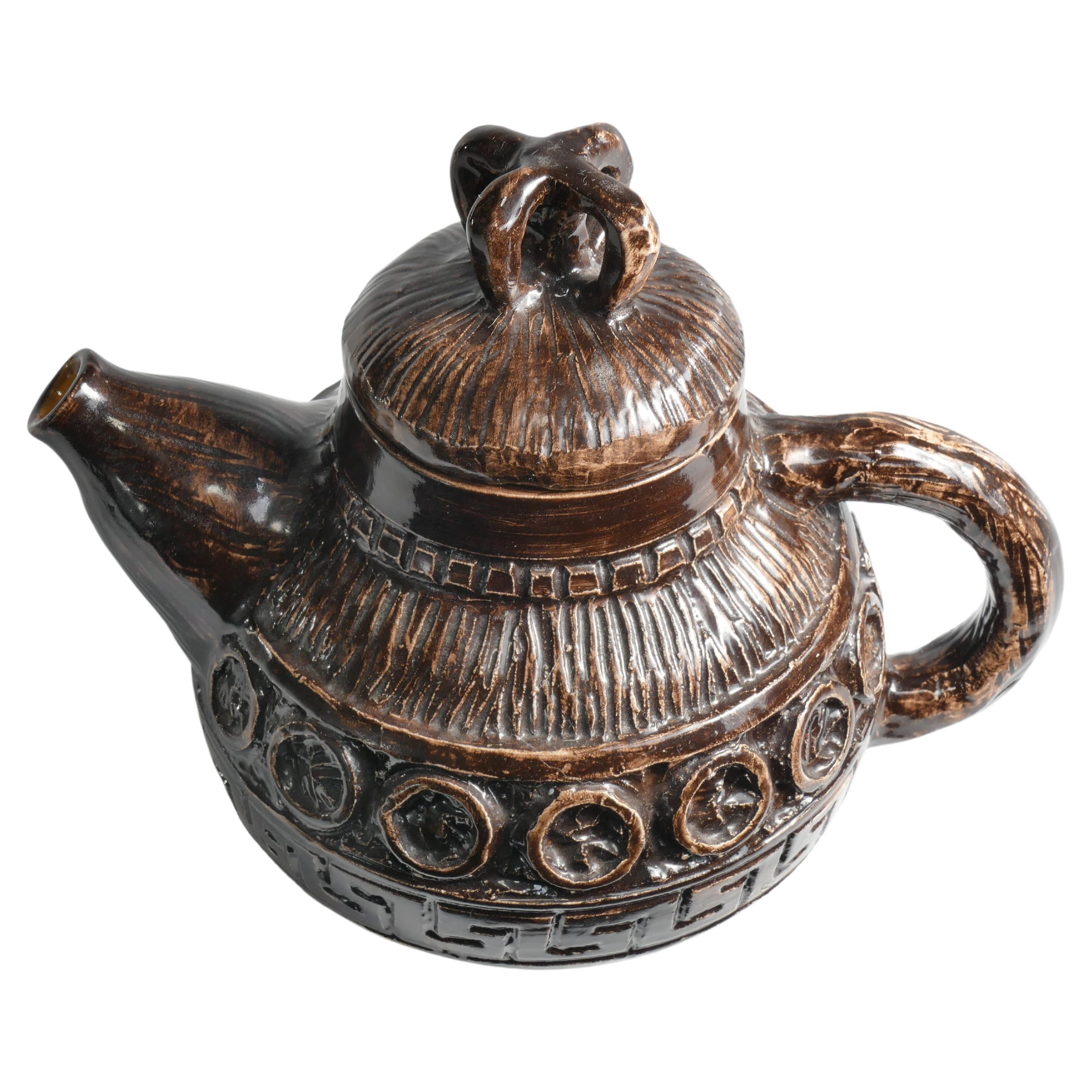 Vintage Playful Teapot by Allan Hellman Sweden 1967 For Sale
