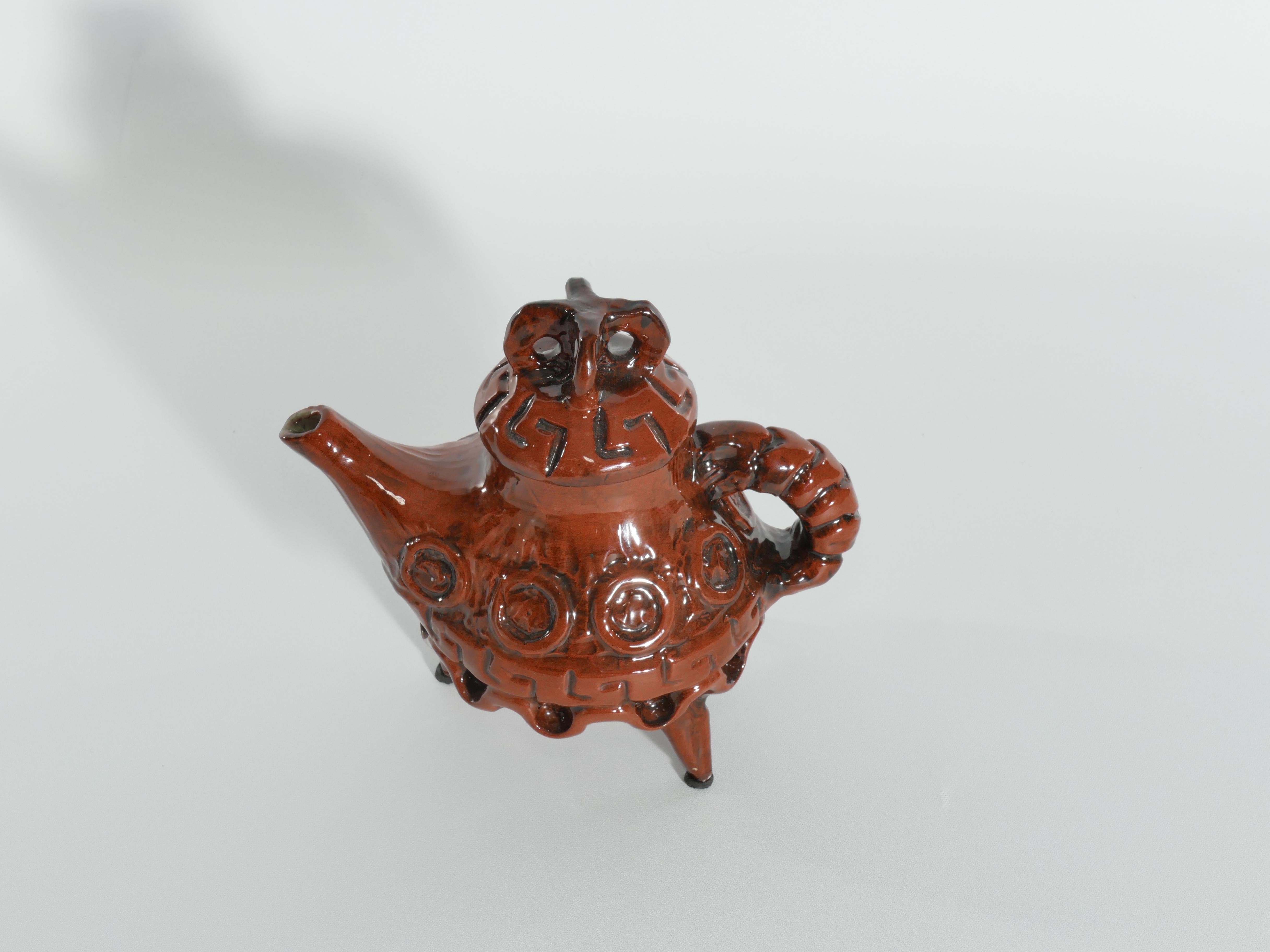 Vintage Playful Teapot with Crab-like Features by Allan Hellman Sweden 1982  For Sale 6