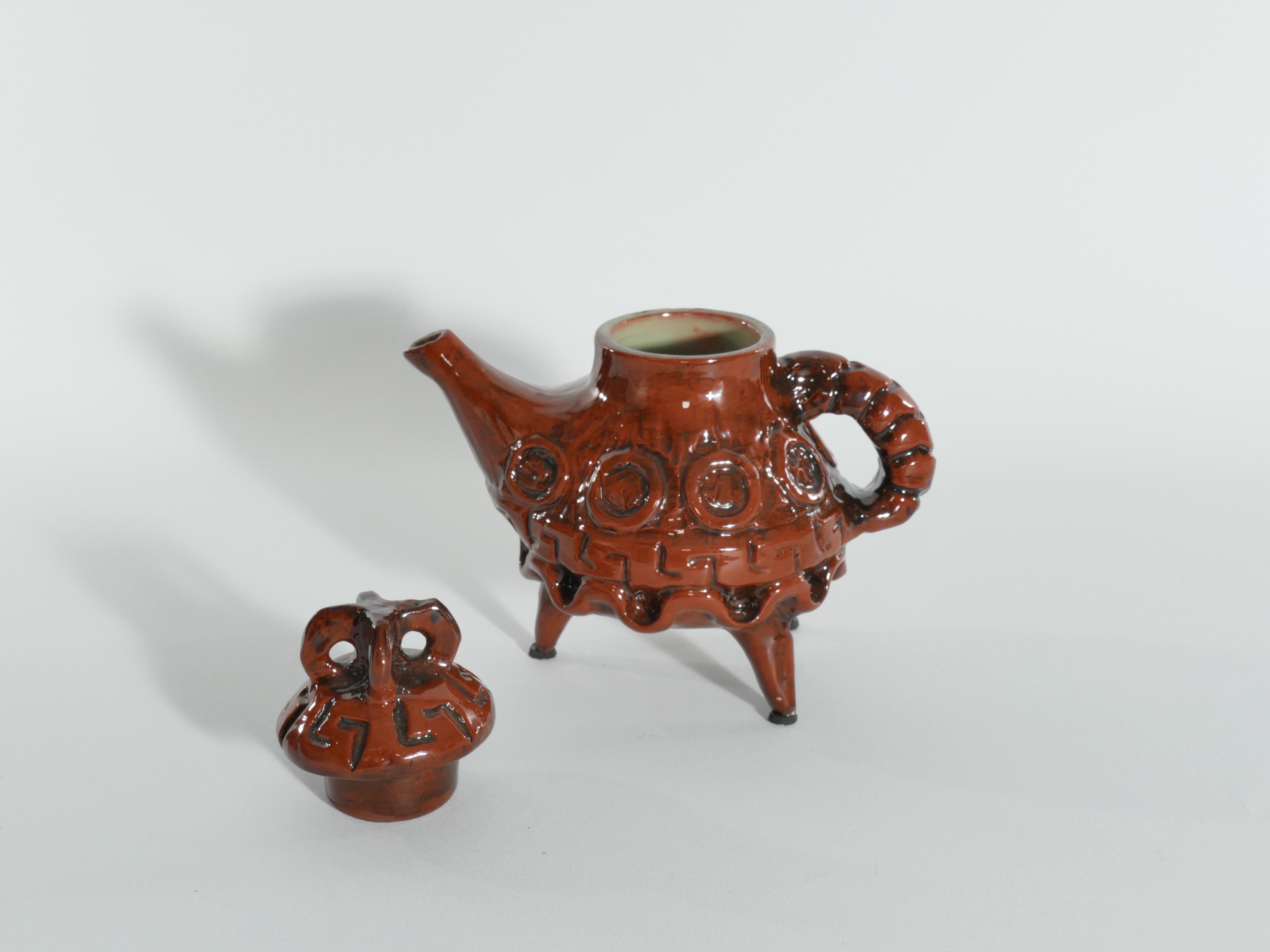 Vintage Playful Teapot with Crab-like Features by Allan Hellman Sweden 1982  For Sale 1