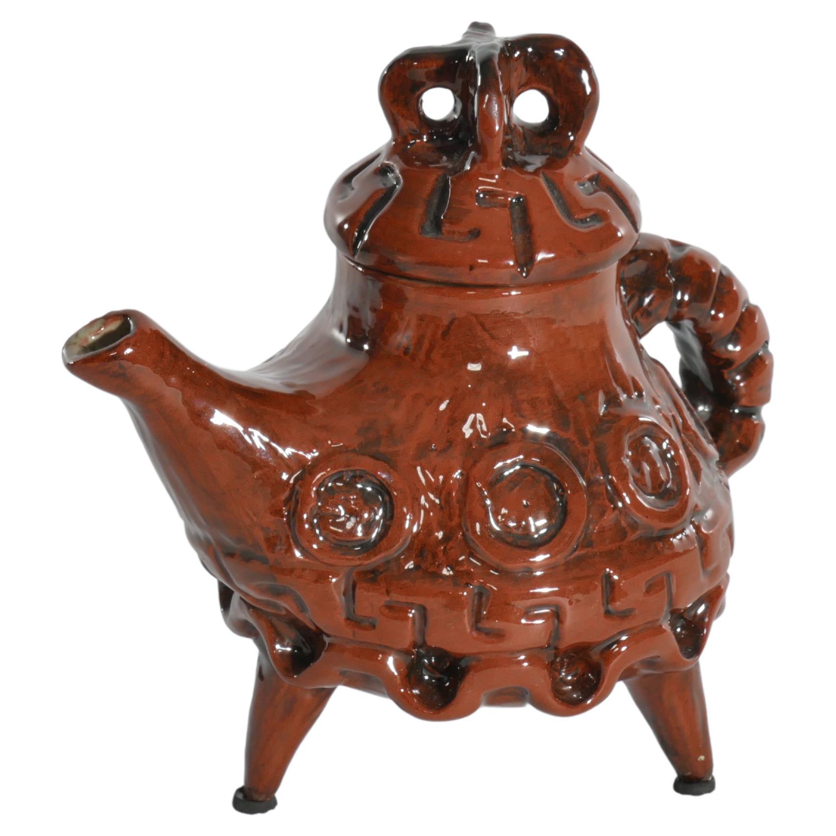 Vintage Playful Teapot with Crab-like Features by Allan Hellman Sweden 1982  For Sale