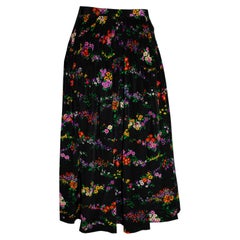 Vintage Pleated Floral Yves Saint Laurent  Rive Gauche Skirt